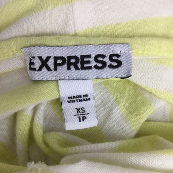 🚨SALE🚨 Express Yellow White Striped Blouse Top 3/$10 4/$12 5/$15 - Picture 5 of 6